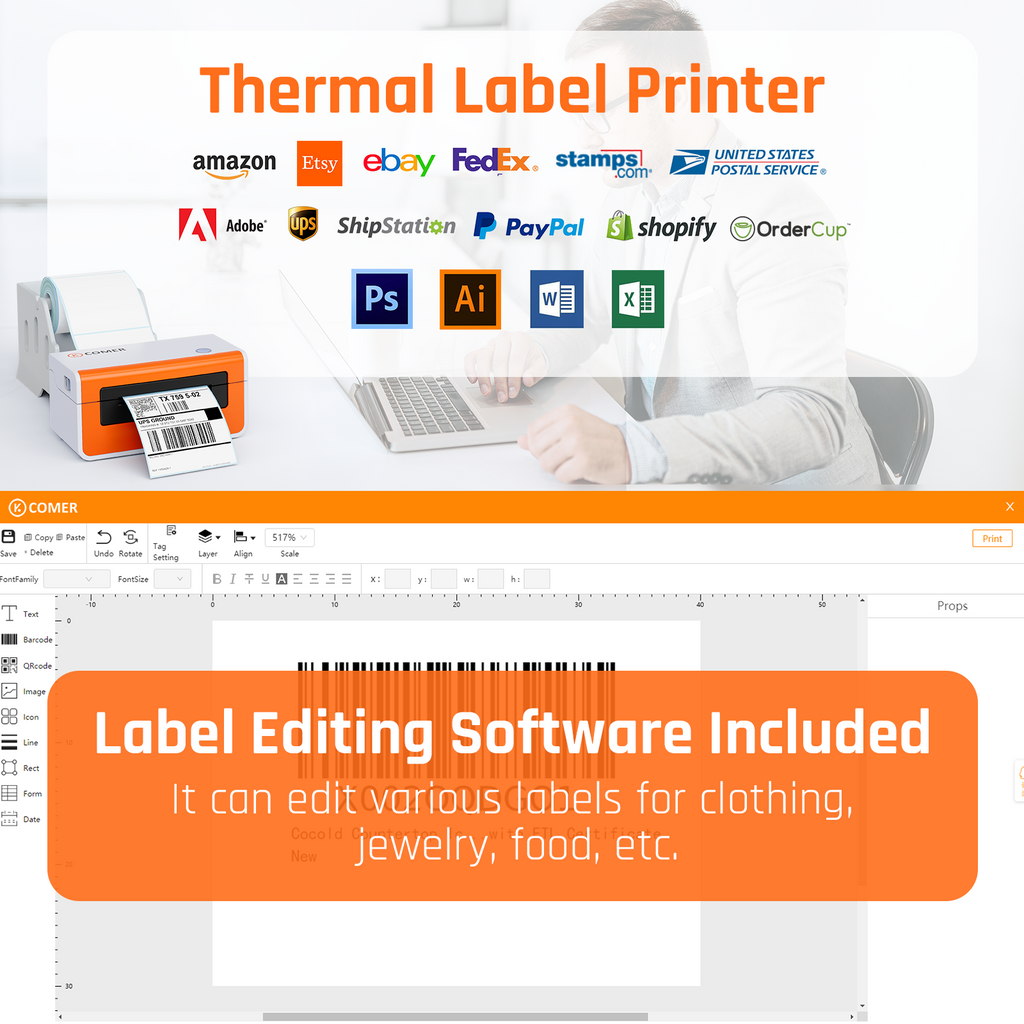 CX418 Thermal Label Printer